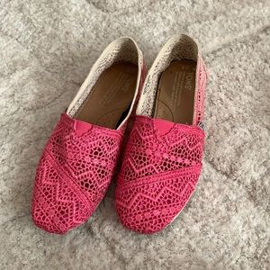 Pink Ombré Crochet Toms